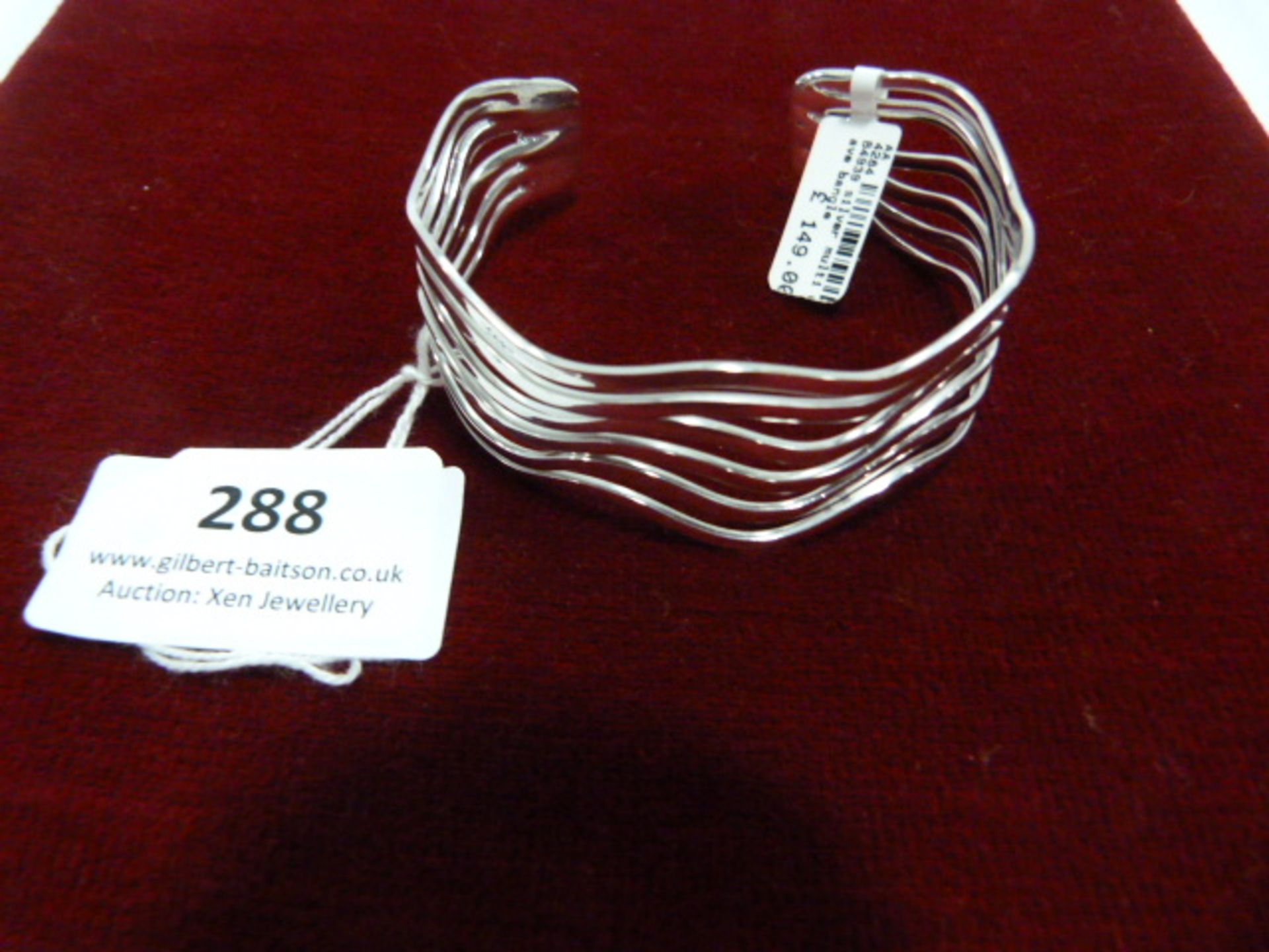 *Silver Multi Wave Bangle