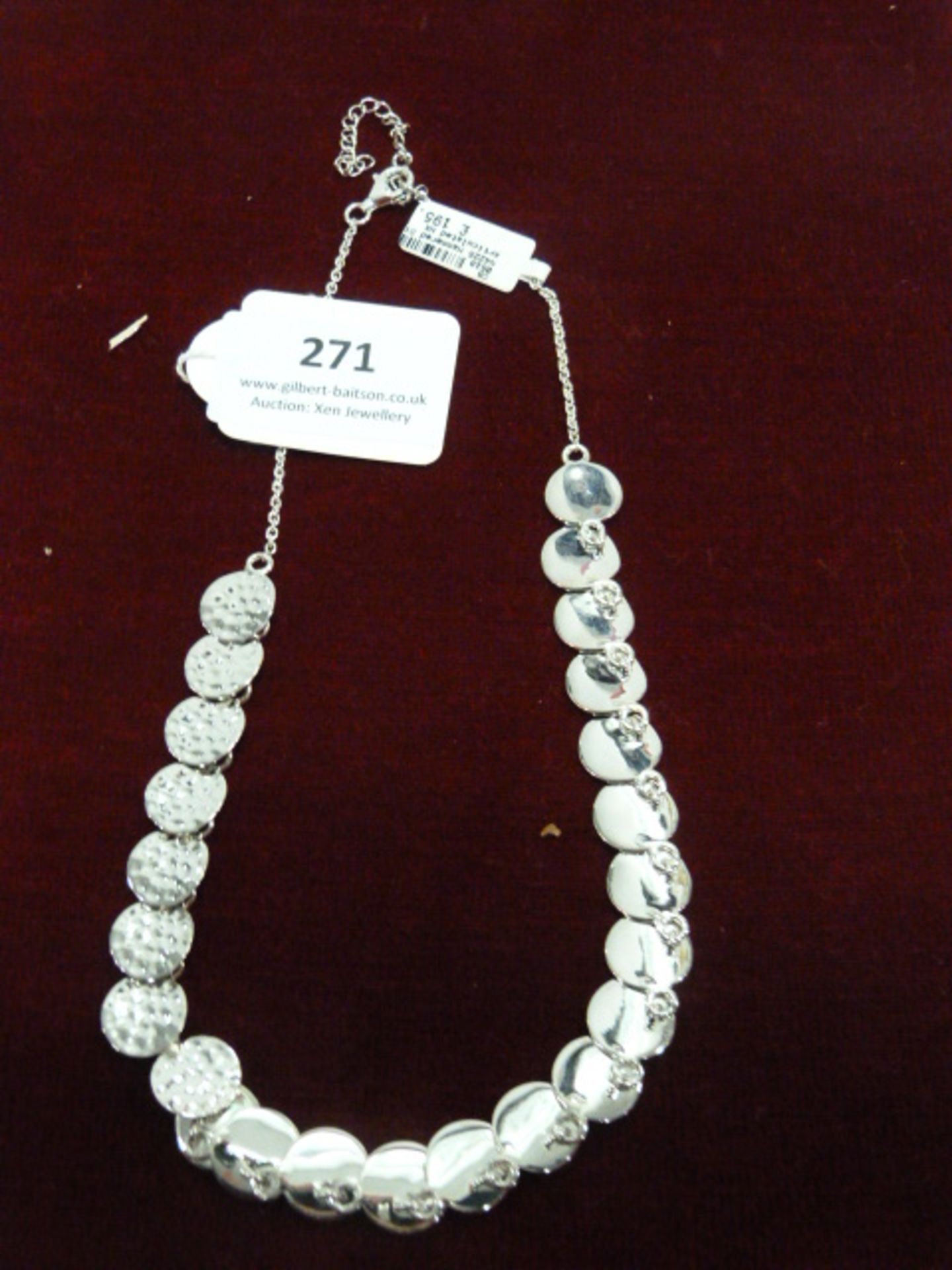 *Hammered Silver Articulated Necklace RRP:£195