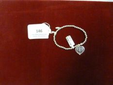 *Silver Bracelet with "Mum" Love Heart Charm