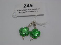 *Two Silver Four Leaf Clover Charms