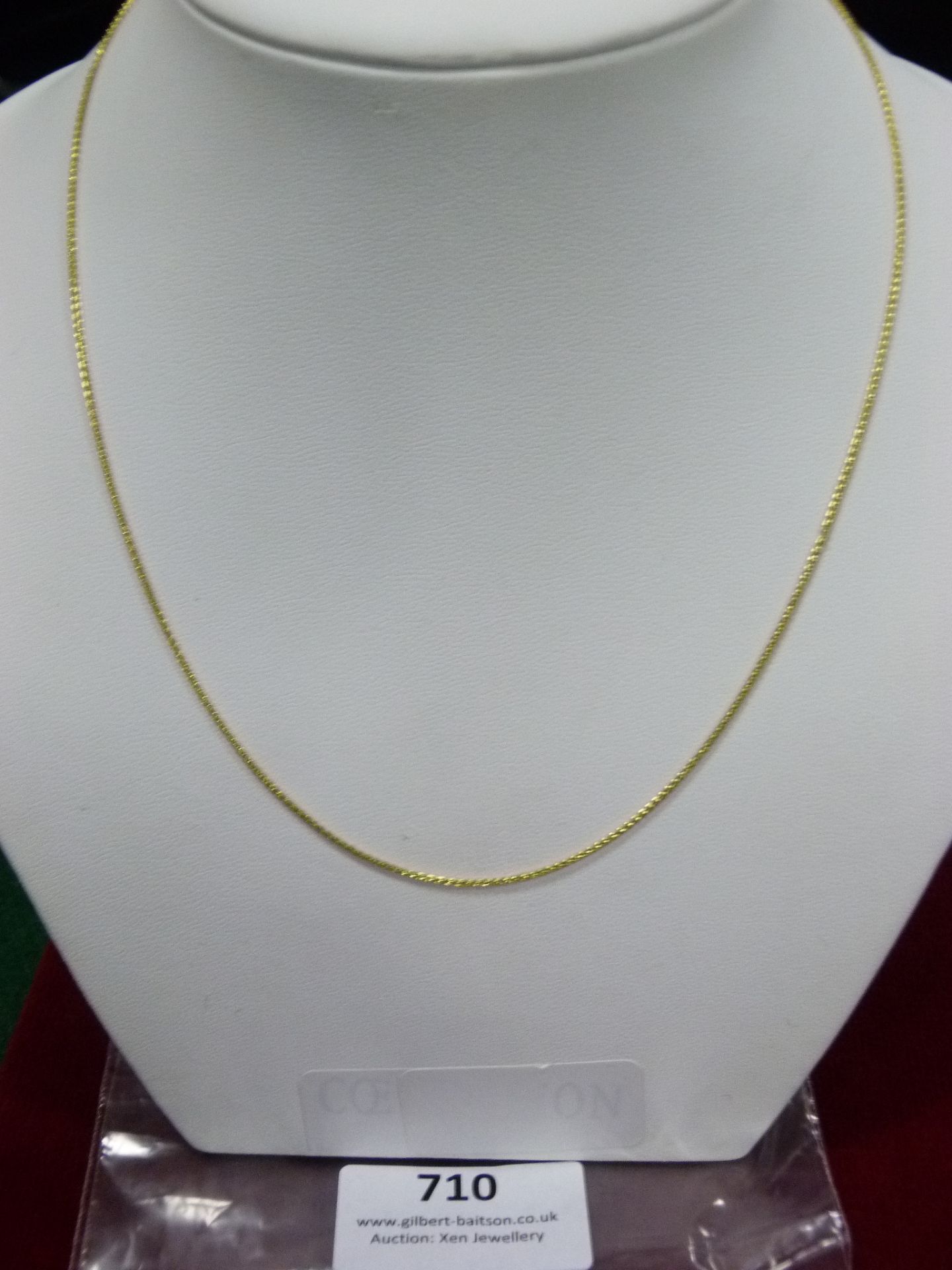 *18ct Gold Rhodium Plated Snake Chain 18"