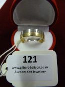 *Engraved Ladies Nickel & Gold Plated Wedding Ring