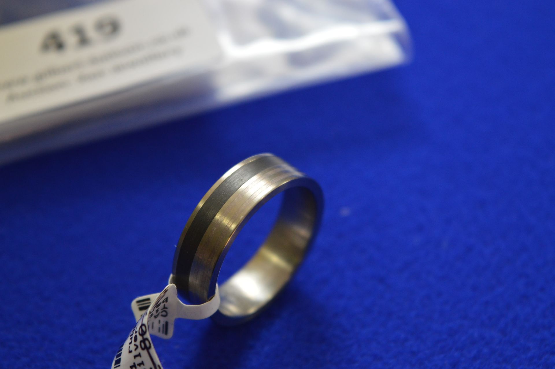 *Titanium & Rubber Band Silver Ring