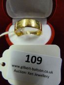 *Engraved Gents Gold Plated Wedding Ring