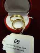 *Pair of Ladies and Gents Gold Plated Wedding Ring