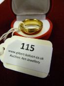 *Engraved Gents Gold Plated Wedding Ring