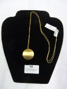 *Edblad Concave Gold Necklace on Long Chain