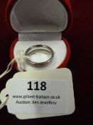 *Engraved Ladies Nickel Plated Wedding Ring Set wi