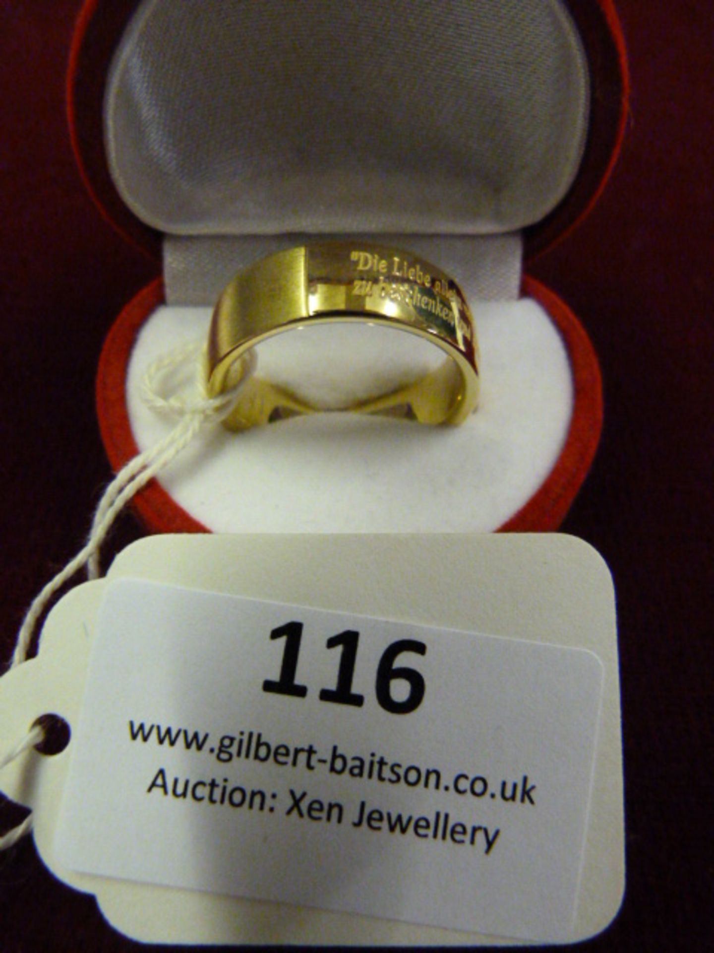 *Engraved Gents Gold Plated Wedding Ring