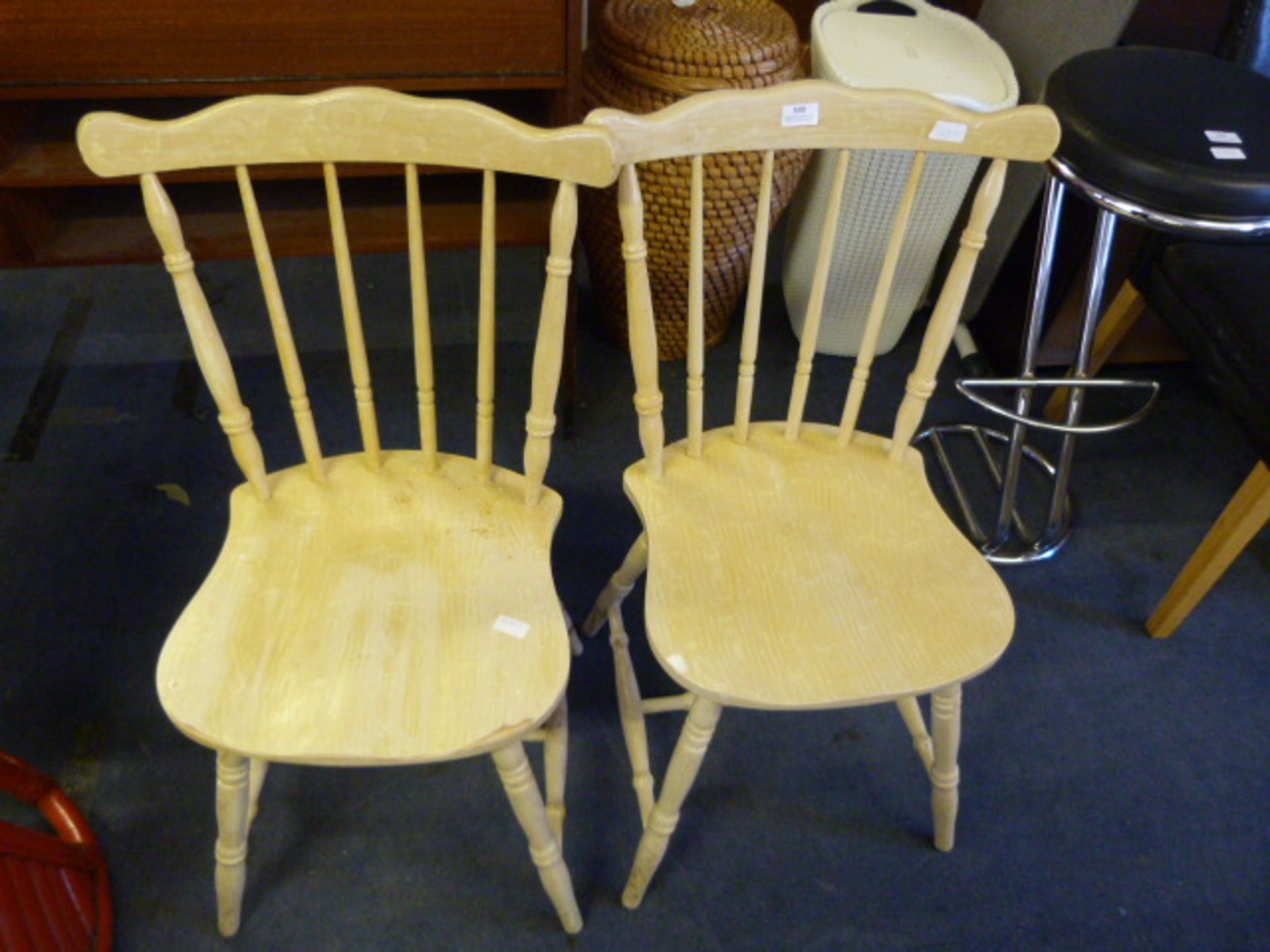 Pair of Stickback Kitchen Chairs