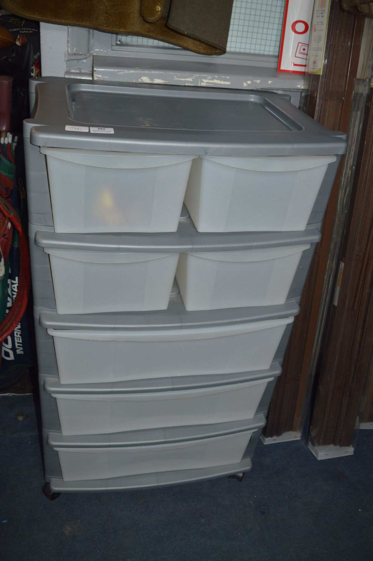 Set of Plastic Drawers on Wheels