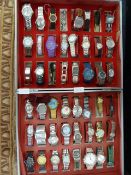 Case Containing Various Watches Including Boy, Cit