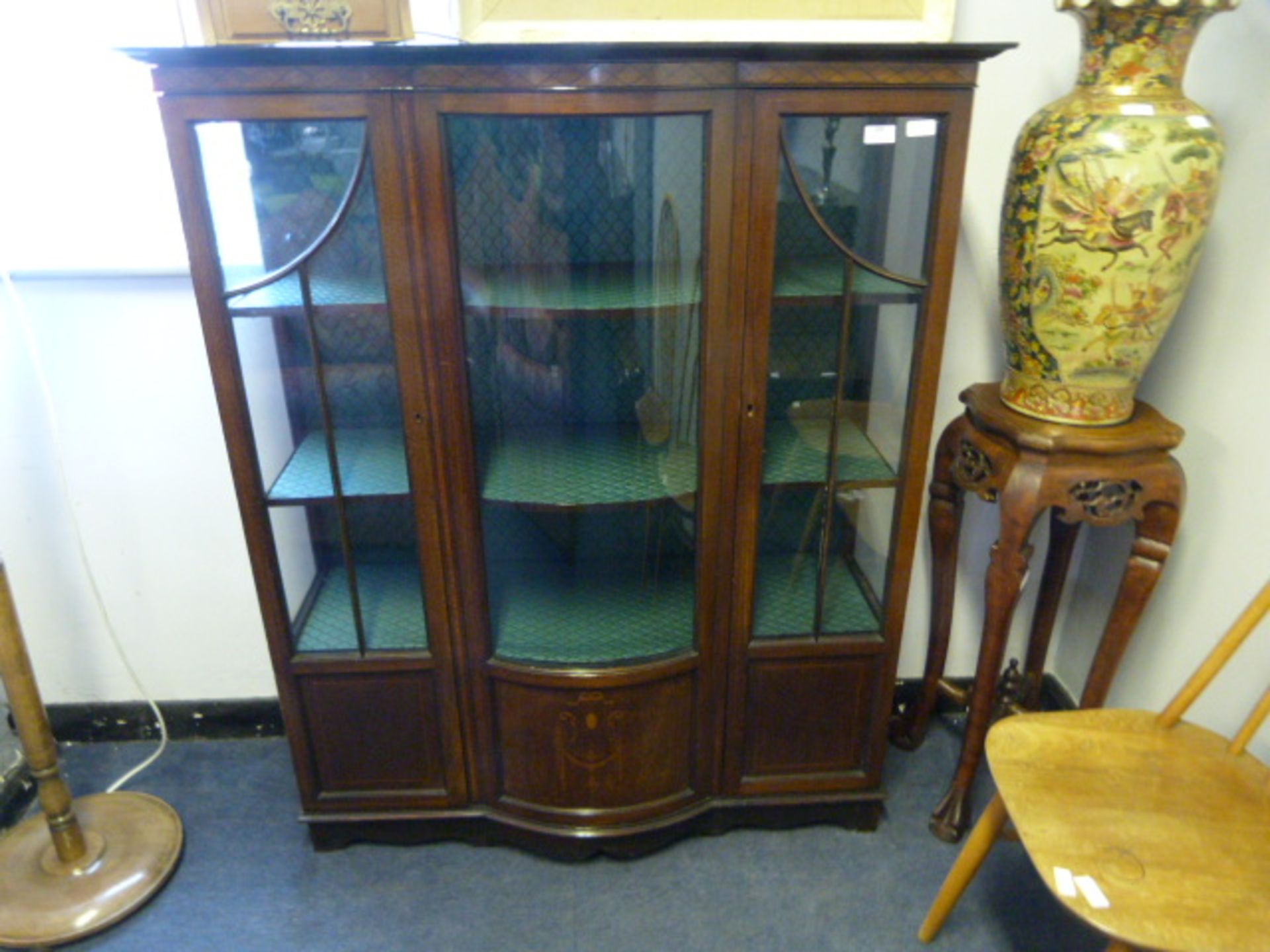Edwardian Display Unit with Inlaid Detail