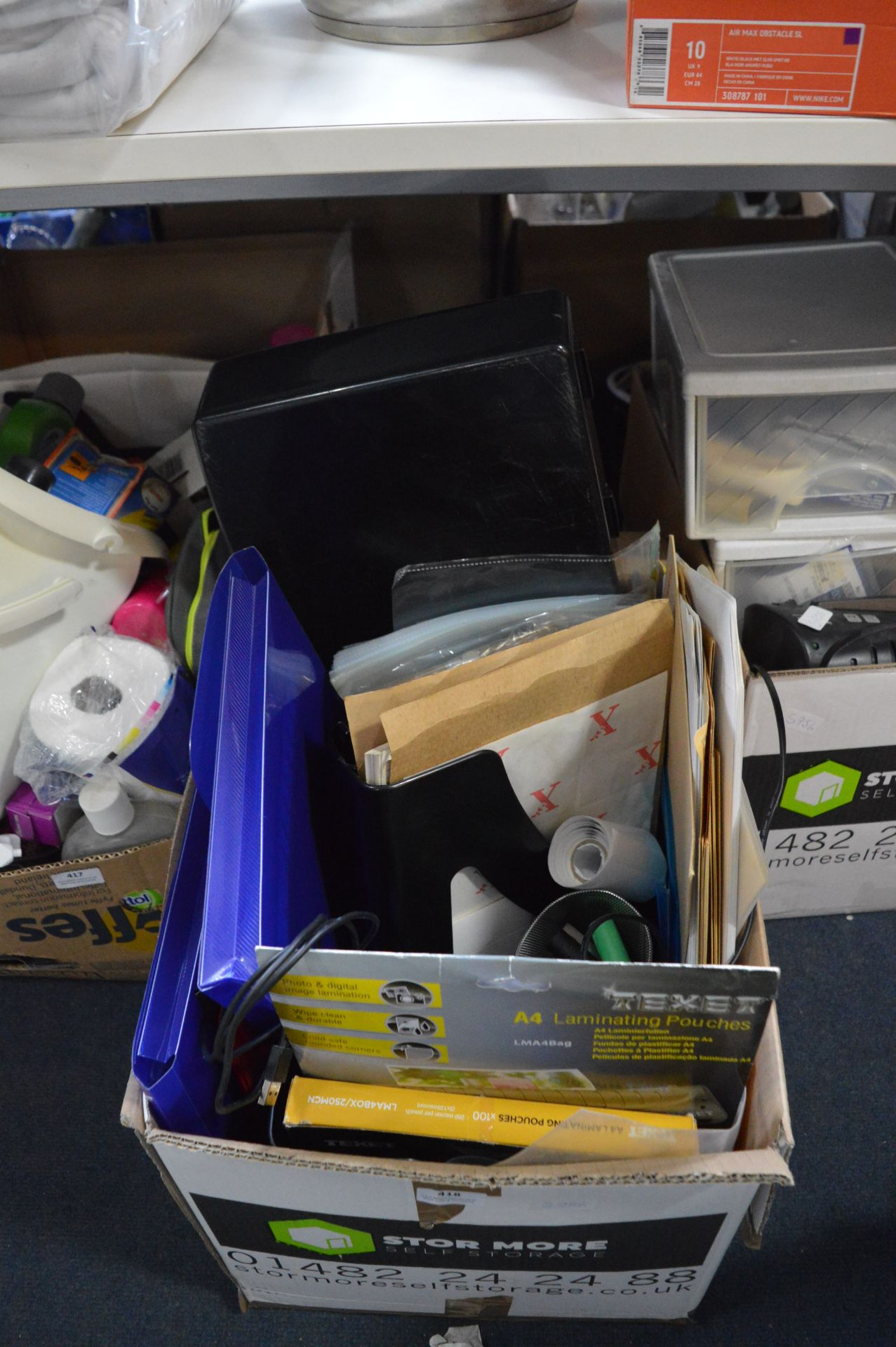 Box of Office Files and Sundries