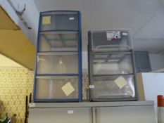 *Two Sets of Plastic Storage Drawers