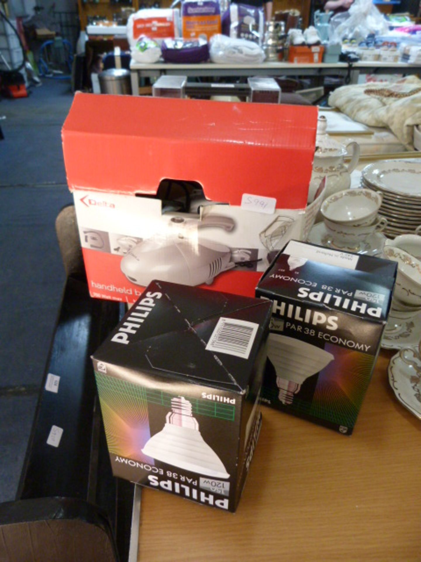 Boxed Delta Handheld Vacuum Cleaner and Two Philip