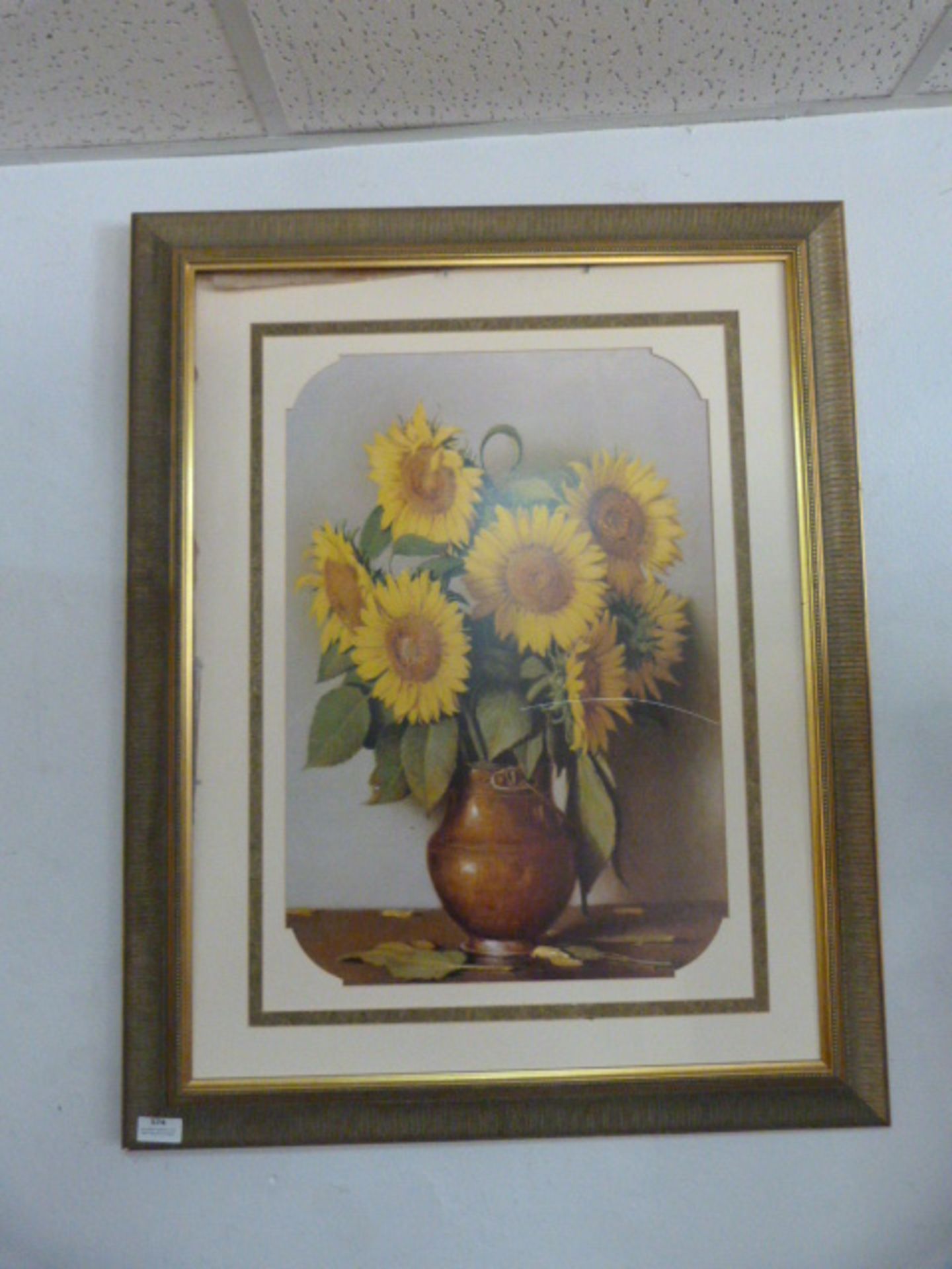 Gilt Framed Print - Sunflowers