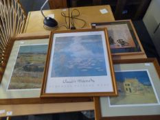 Four Framed Prints Including Claude Montay and Oth