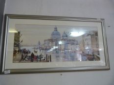 Silver Framed Print - Venetian Scene