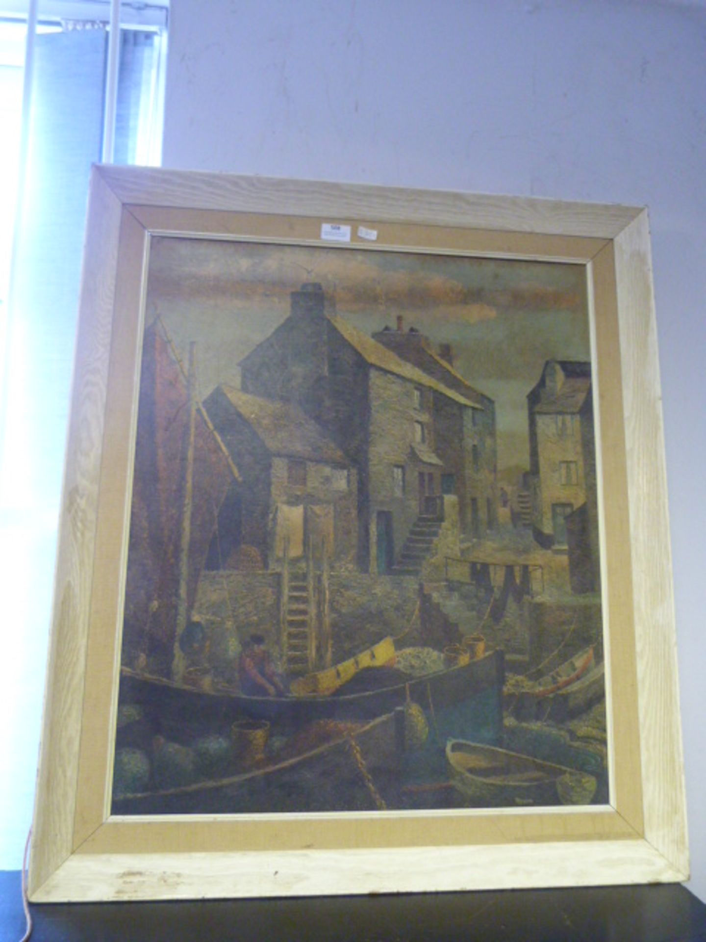 Framed Print on Board - Harbour Scene