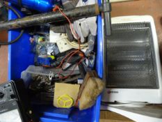 Electric Heater and a Box of Assorted Tools & Fitt