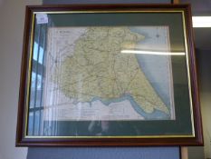 Framed Map of The East Riding of Yorkshire