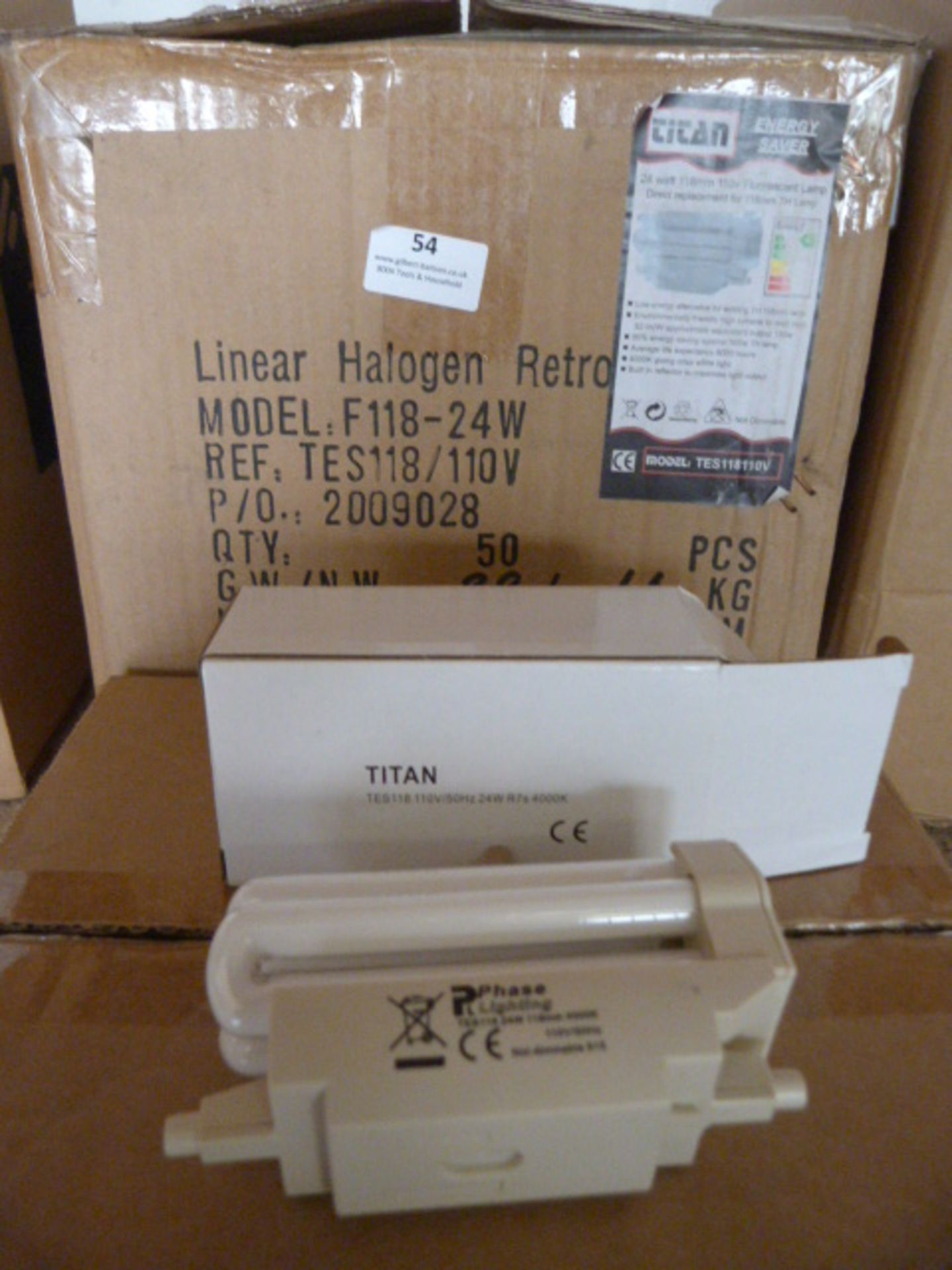 *Box of 50 Titan Linear Halogen Lamps
