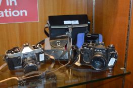 Vintage Cameras; Zenith, Revueflex and a Cine Came