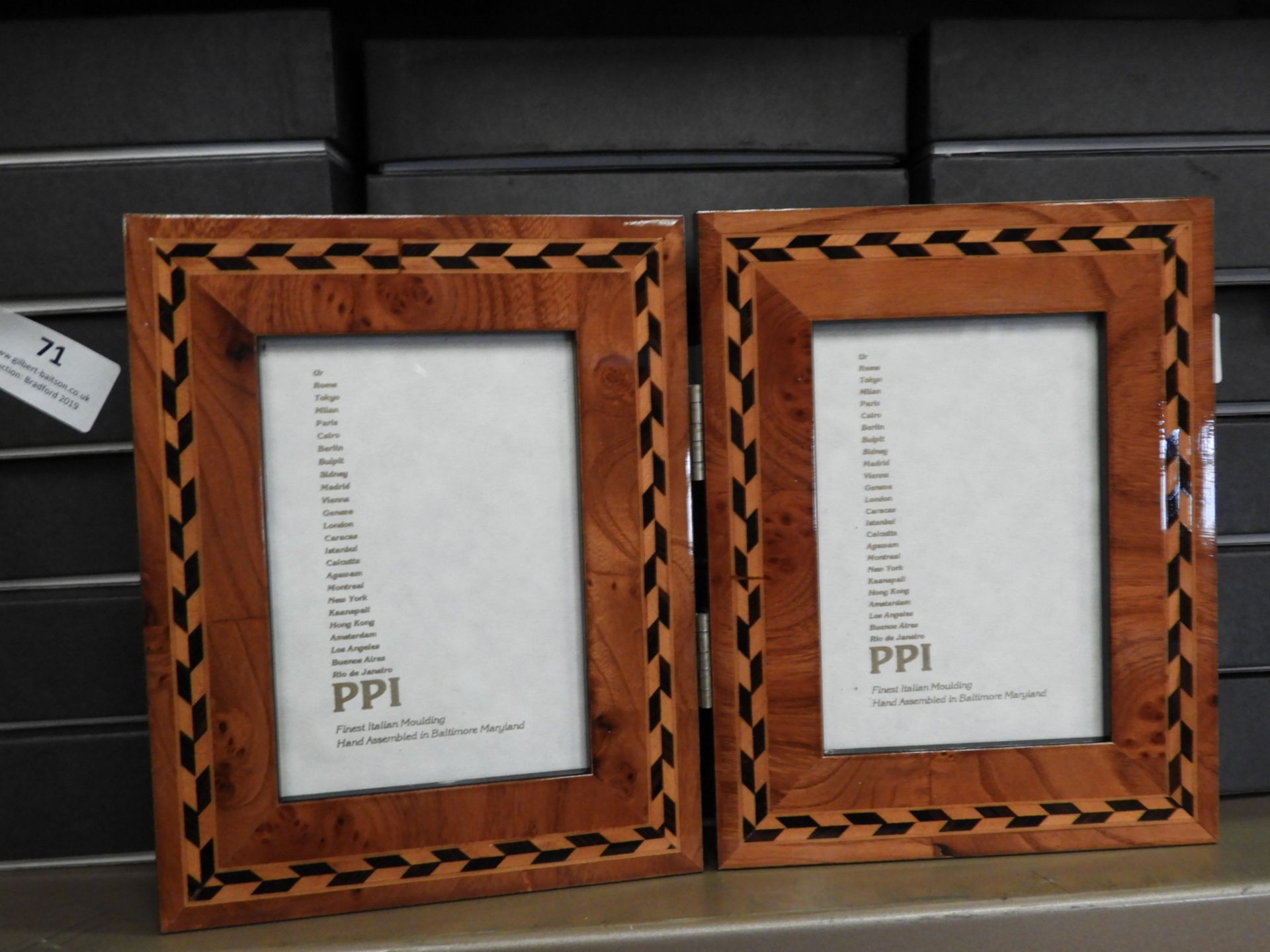 Six Italian Style Twin Photo Frames