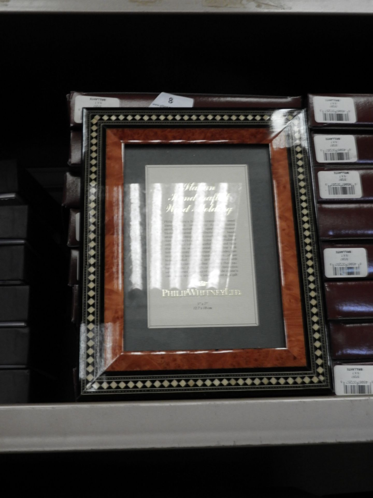 Eight 5x7 Inlaid Italian Style Photo Frames