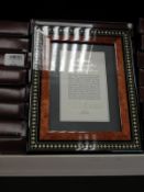 Eight 5x7 Inlaid Italian Style Photo Frames