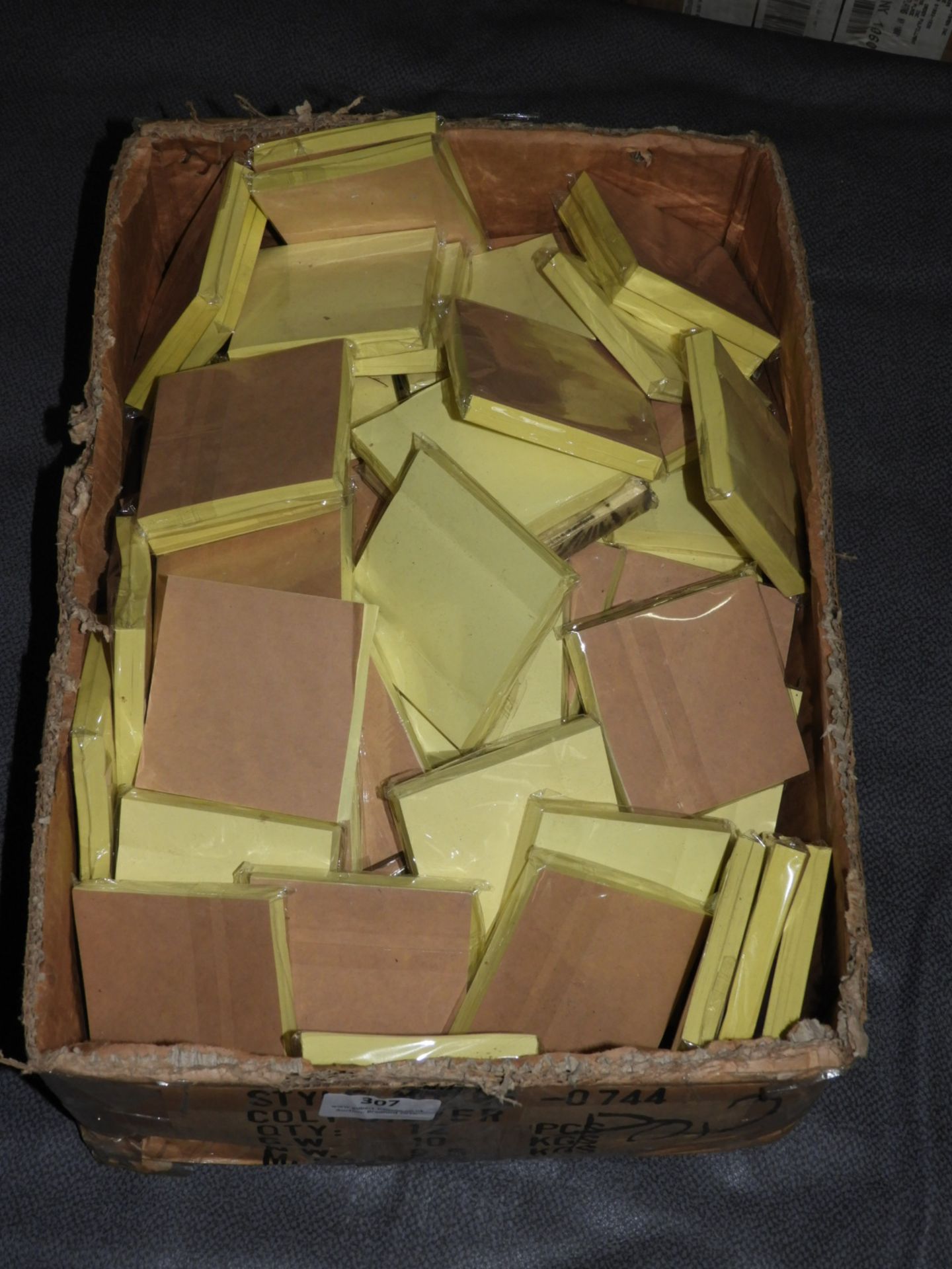 Box Containing a Quantity of Yellow Post-it Notes