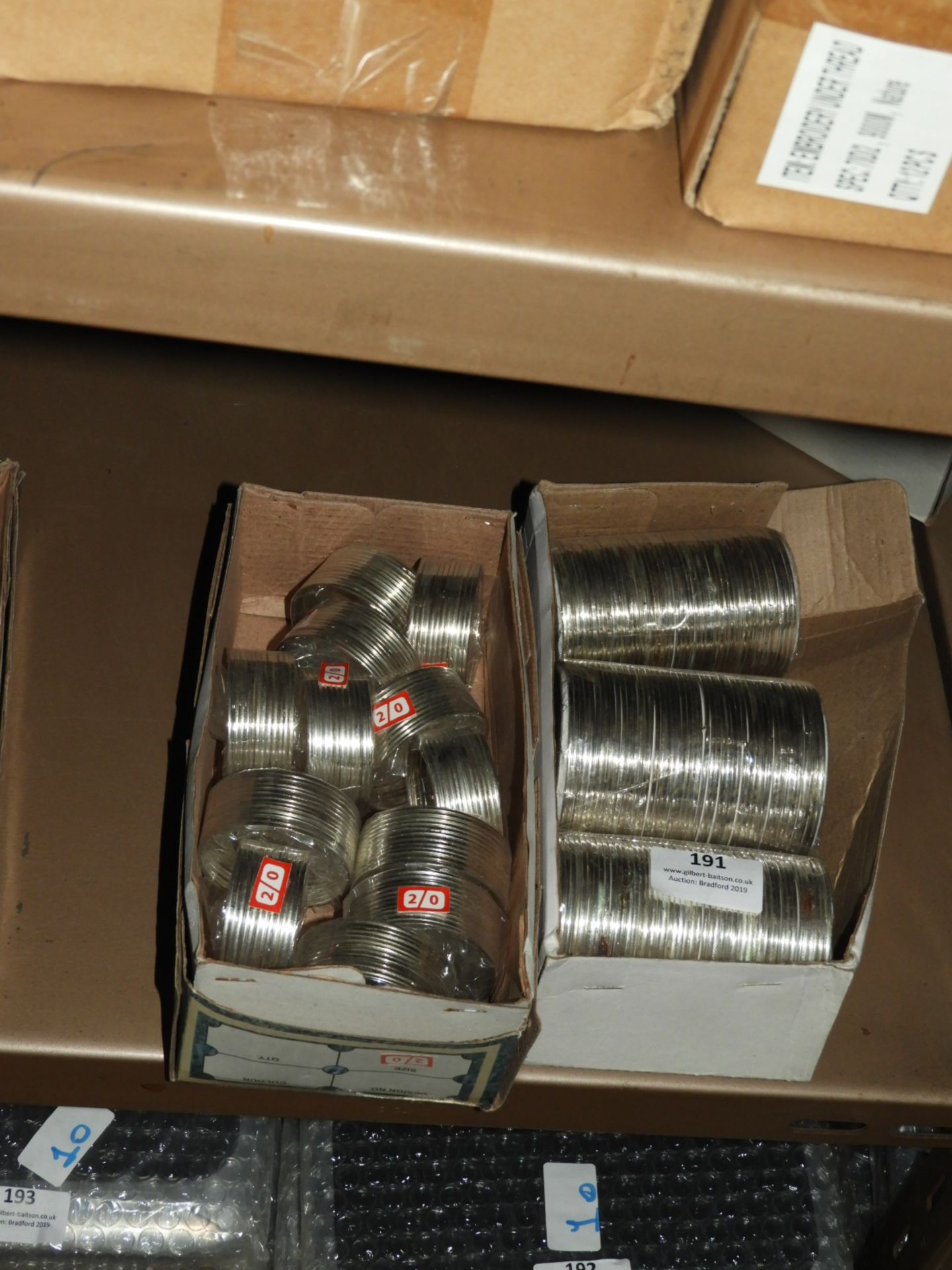 Two Boxes of Asian Style Silver Bangles