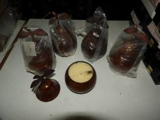 Box of Five Scented Candles in the For of Rustic P