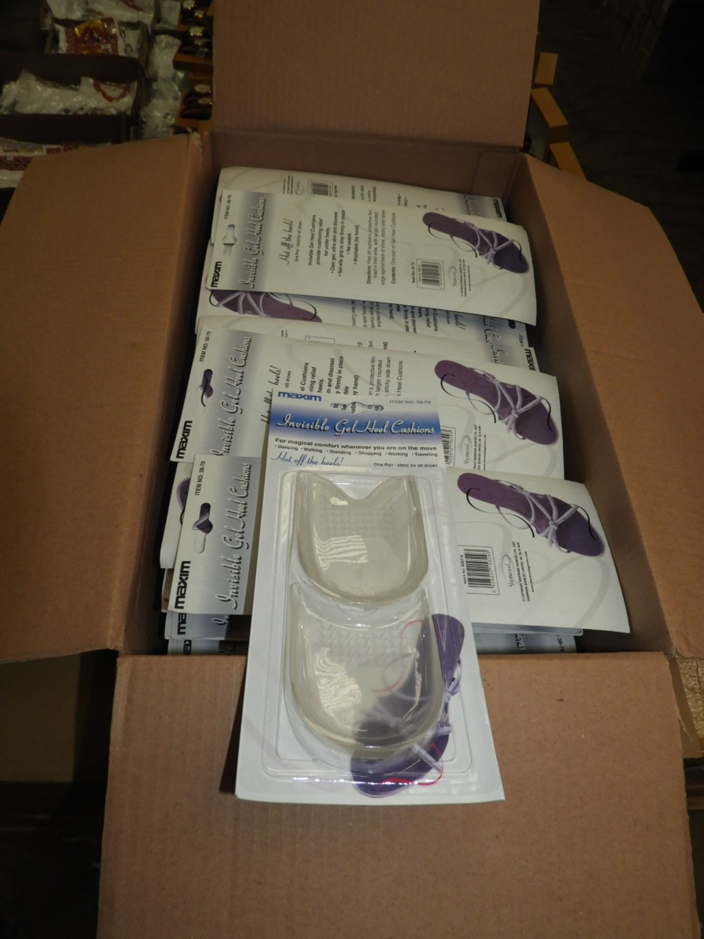 Box Containing 48 Invisible Gel Heel Cushions