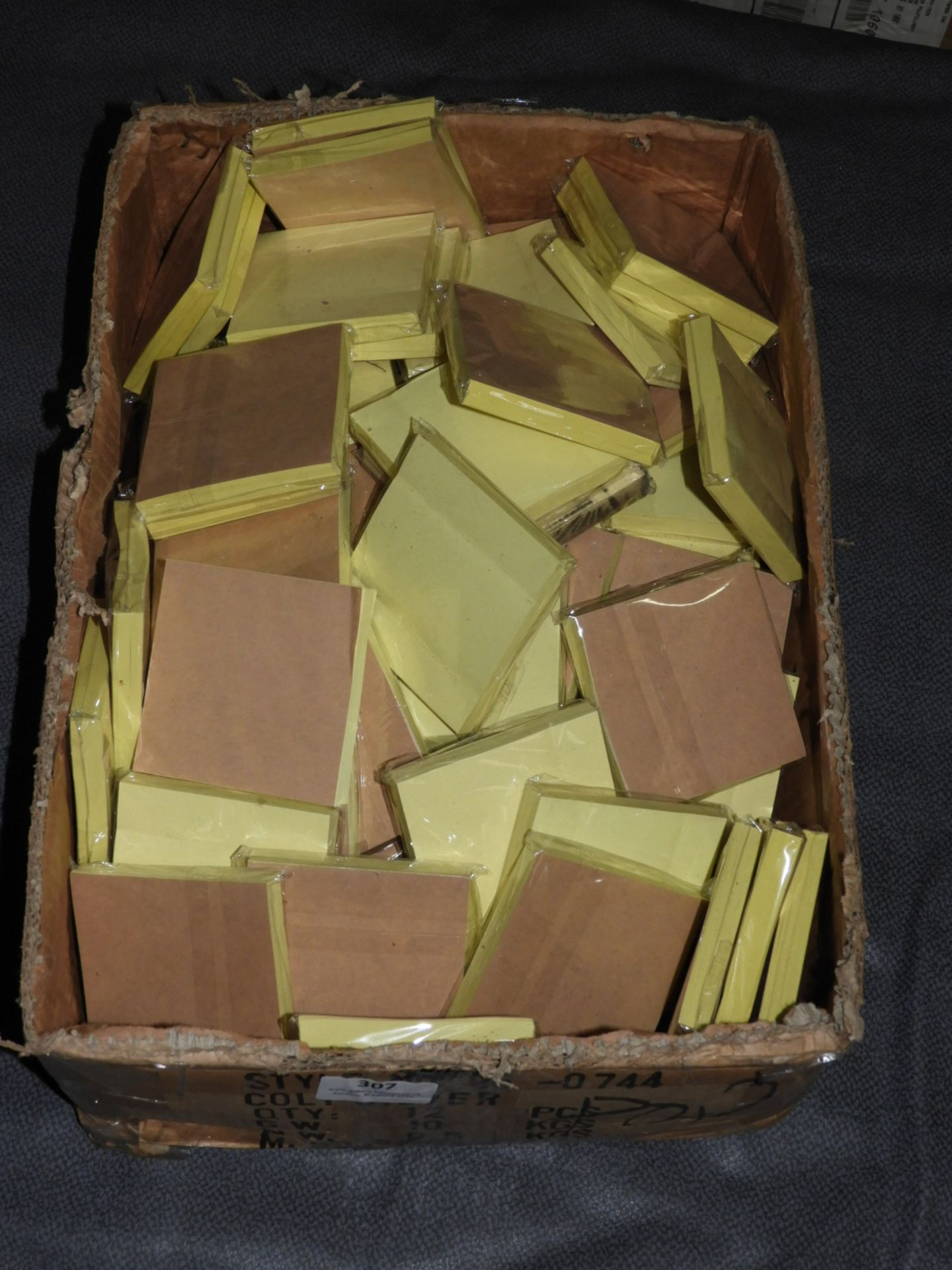 Box Containing a Quantity of Yellow Post-it Notes