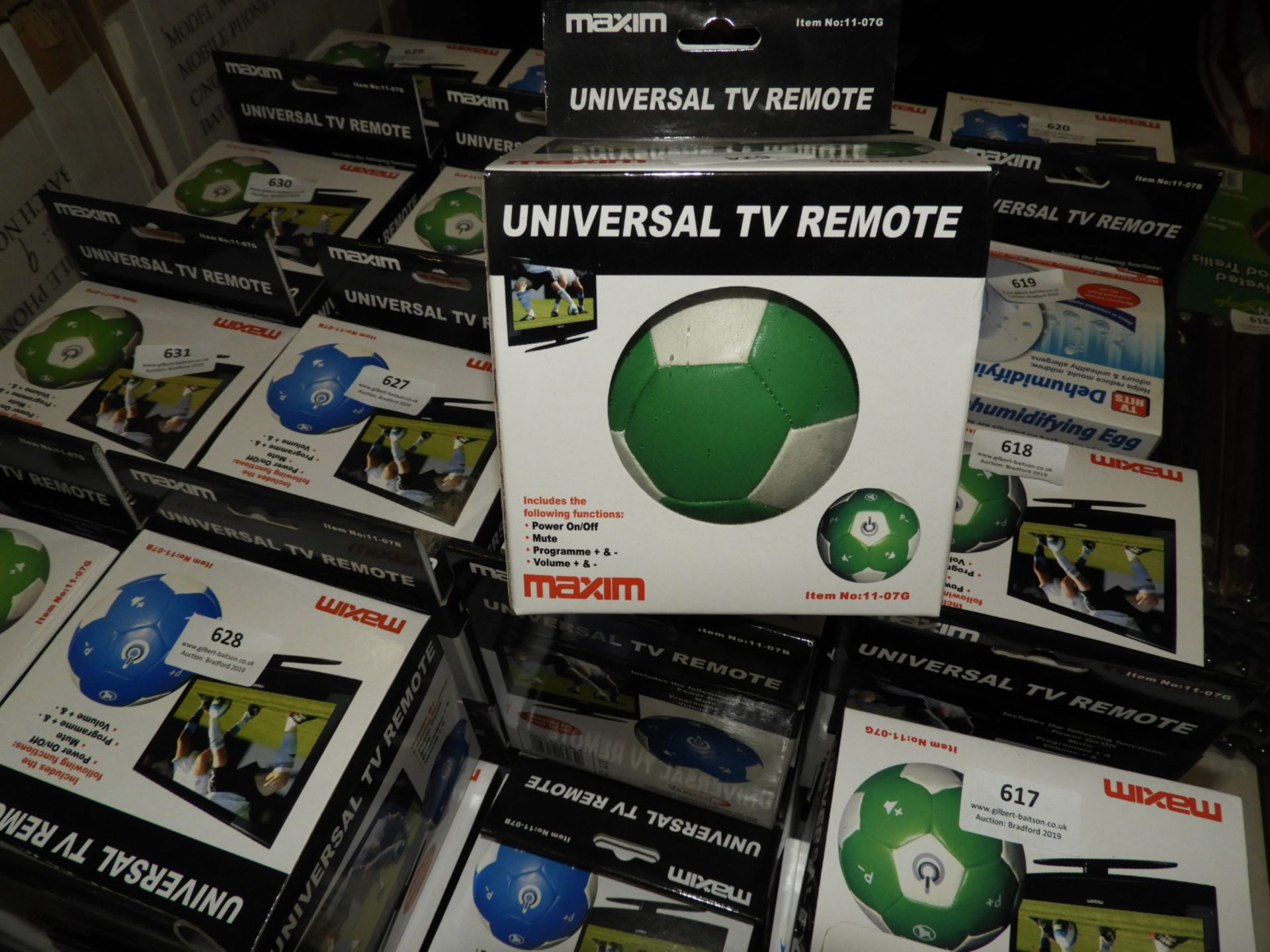 Two Universal TV Remotes in the Form of Footballs