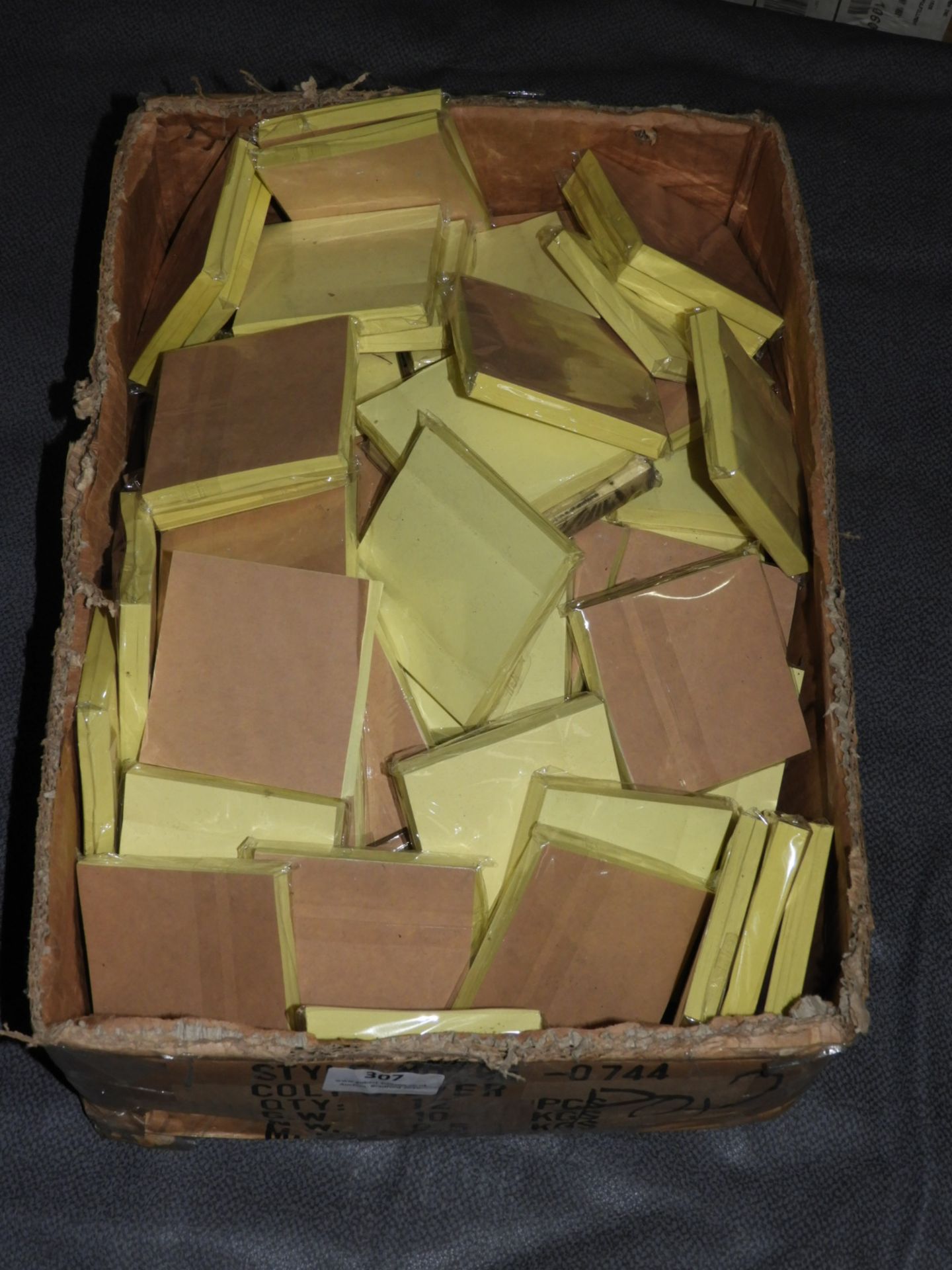 Box Containing a Quantity of Yellow Post-it Notes