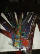 Approximately 100 Pure Silk Ties in Assorted Colou