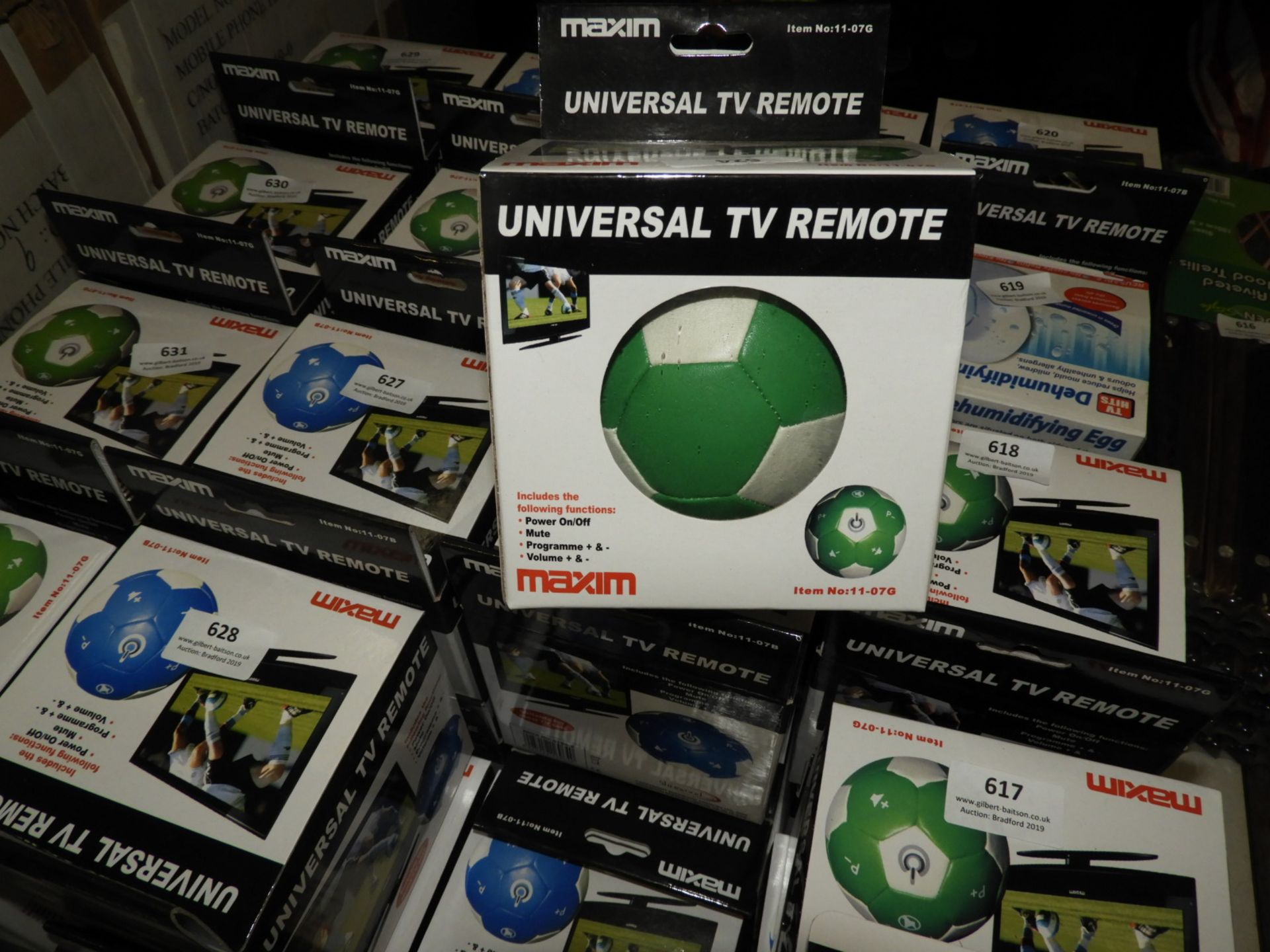 Two Universal TV Remotes in the Form of Footballs