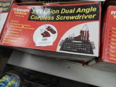 Two Maxim Dual Angle Cordless Screwdriver Kits wit