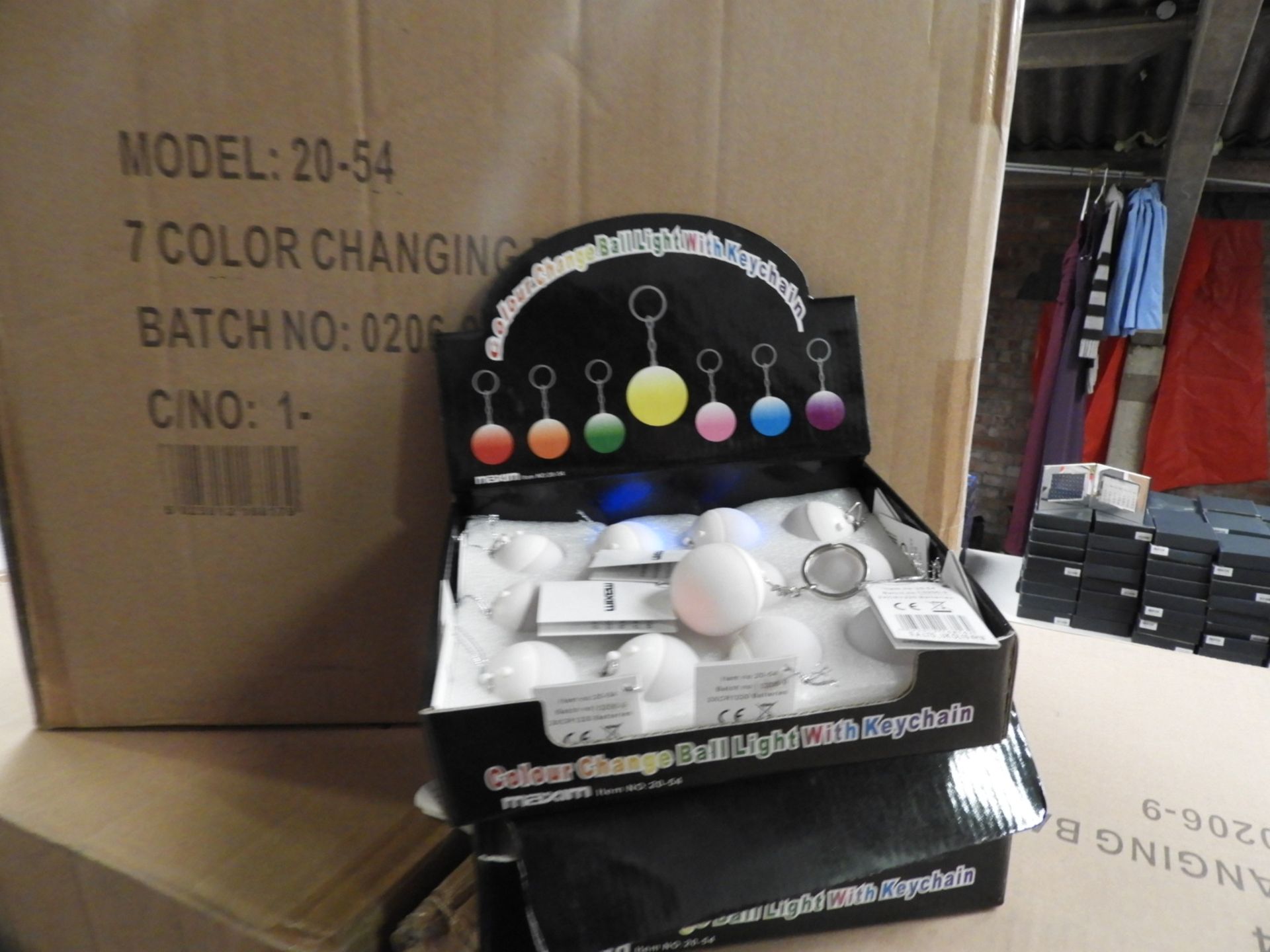 Carton of 288 Seven Colour Change Ball Light Keych