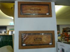 Pair of Wooden Wall Plaques - "Chablis", and "Beaujolais"