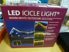 *LED Warm White Icicle Lights