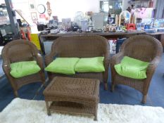 Four Piece Rattan Style Patio Furniture