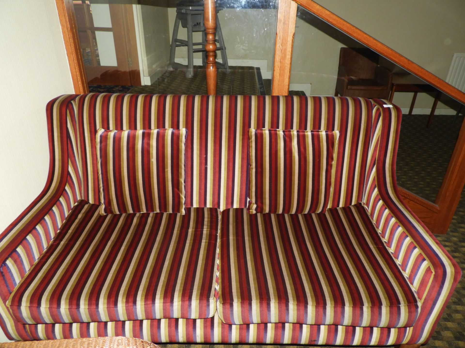 *Striped Two Seat Settee