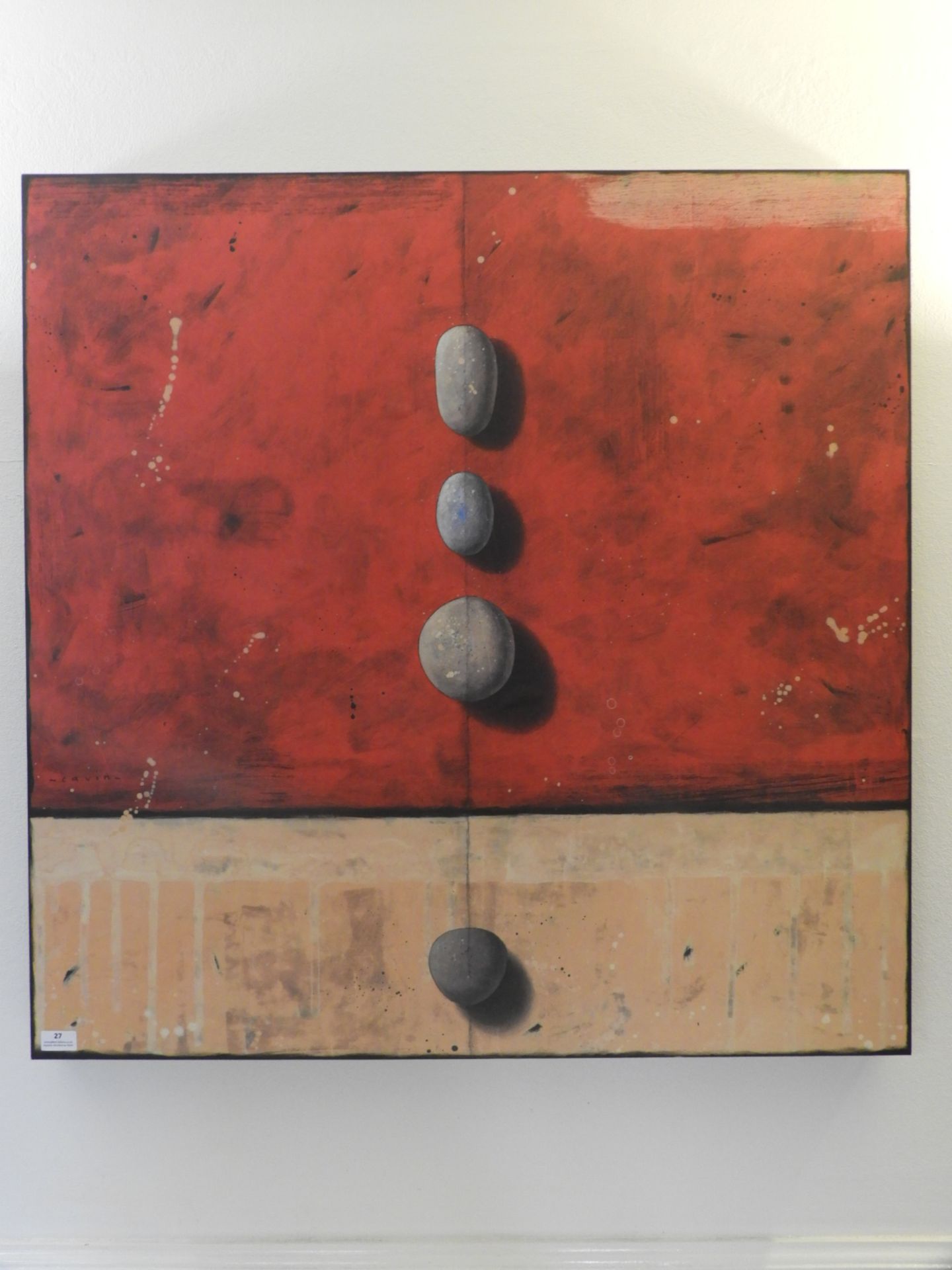*Contemporary Canvas Print of Stones 92x94cm