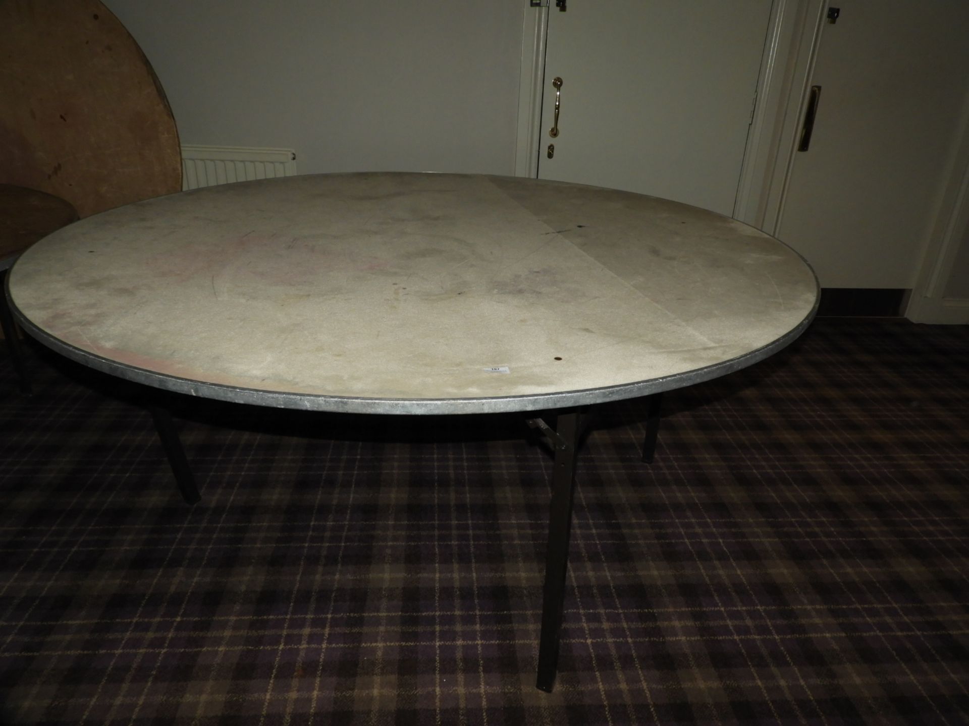 *One Circular 72" Banqueting Table with Folding Le