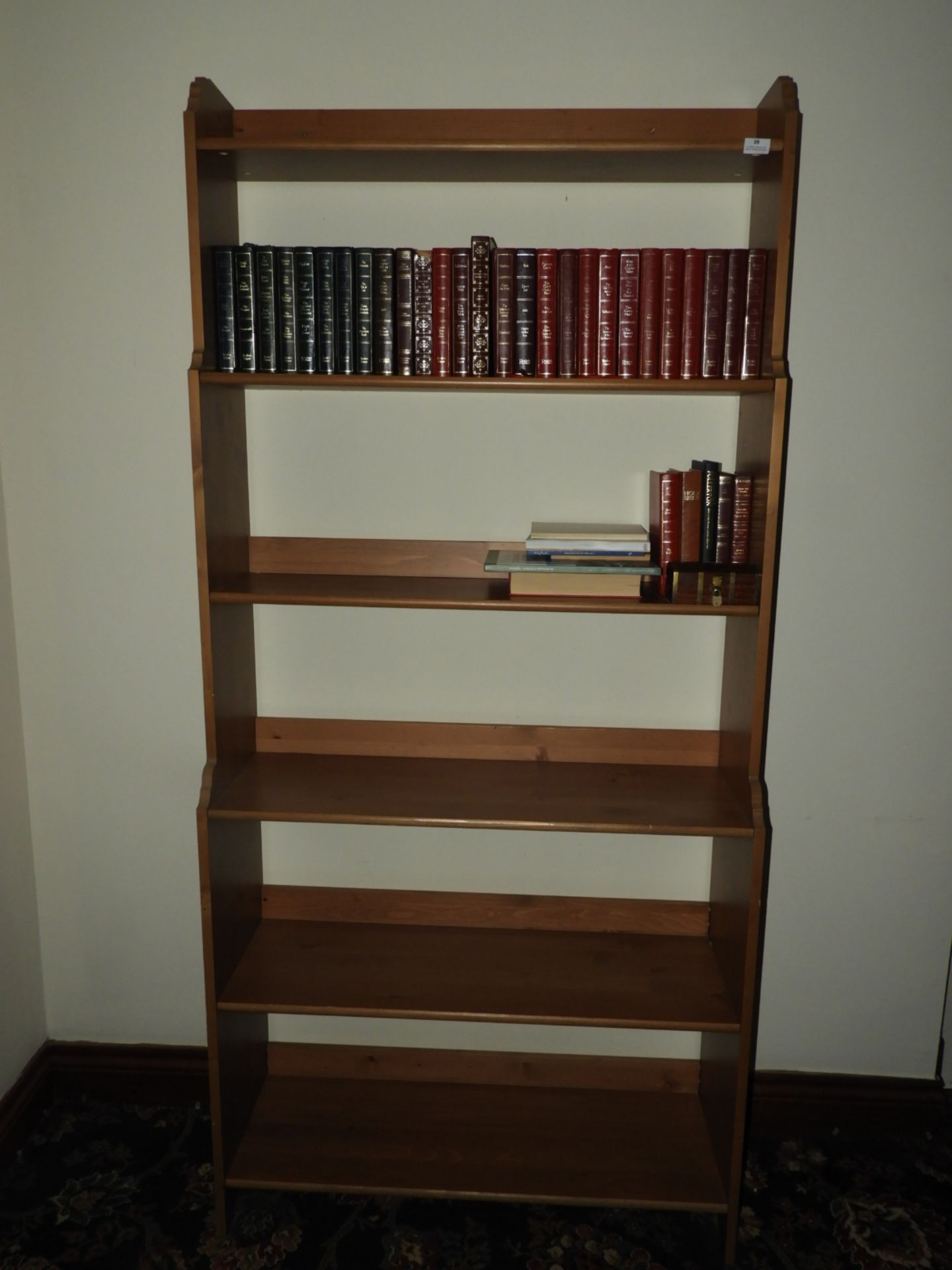 *Pine Open Fronted Bookcase and a Collection of Re