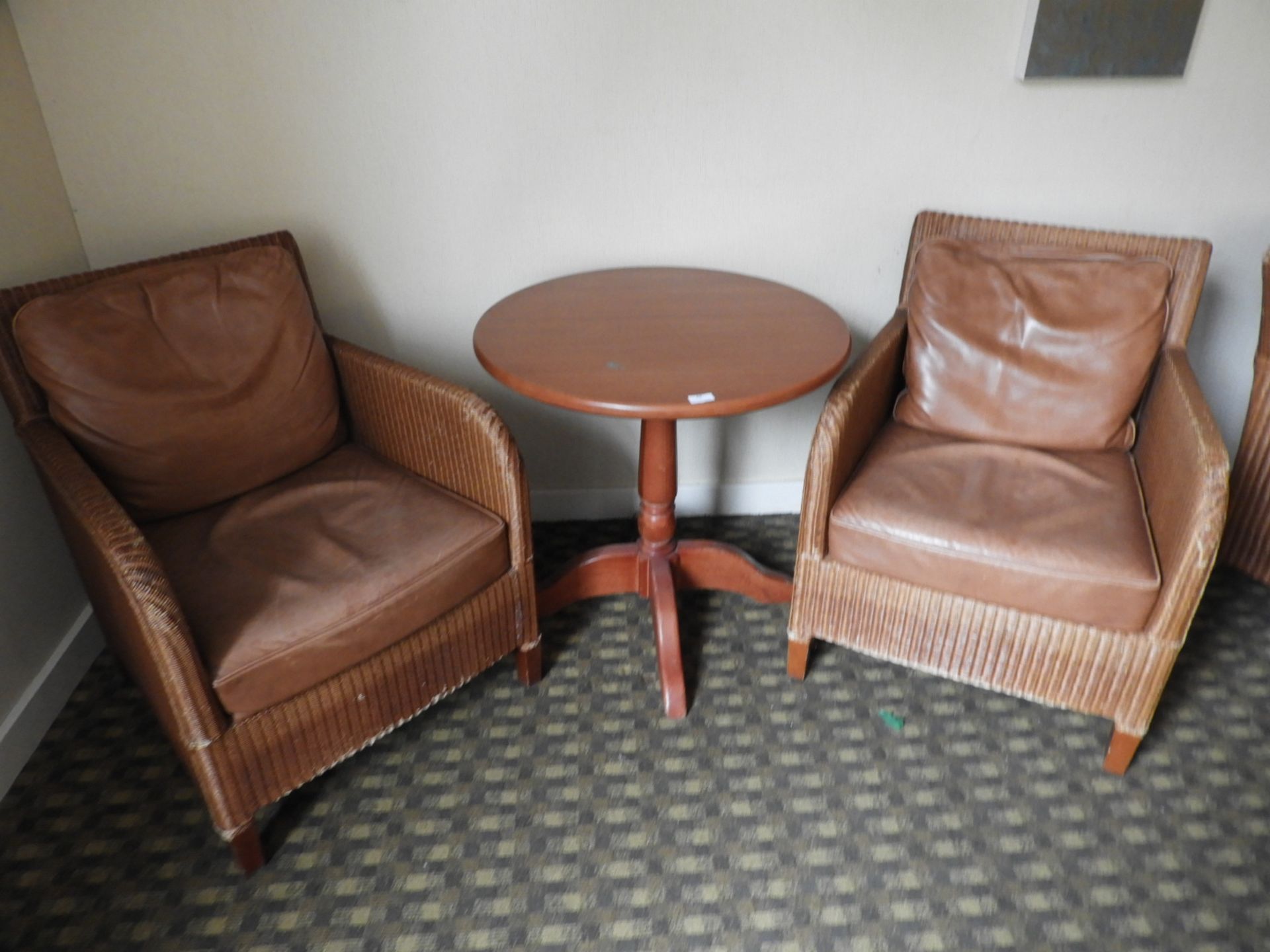 *Set of Two Rattan Low Seat Reception Chairs with